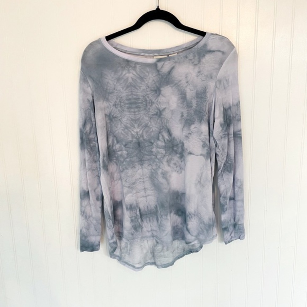 Rachel Zoe blue tie dye high-low top - Small